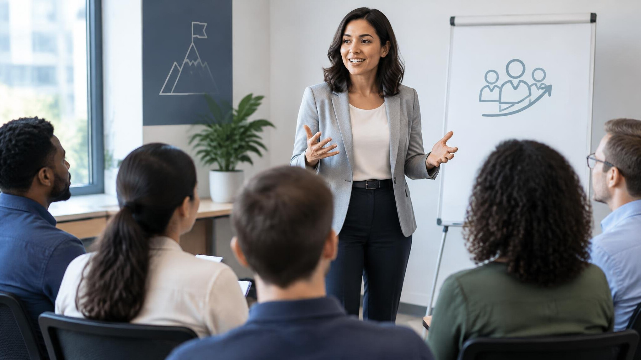 team leader inspiring group